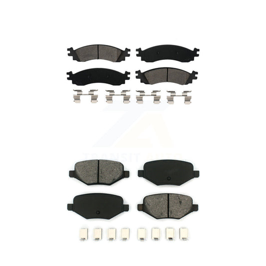 Semi-Metallic Brake Pads Front Rear Kit For 2010-2012 Ford Taurus SHO