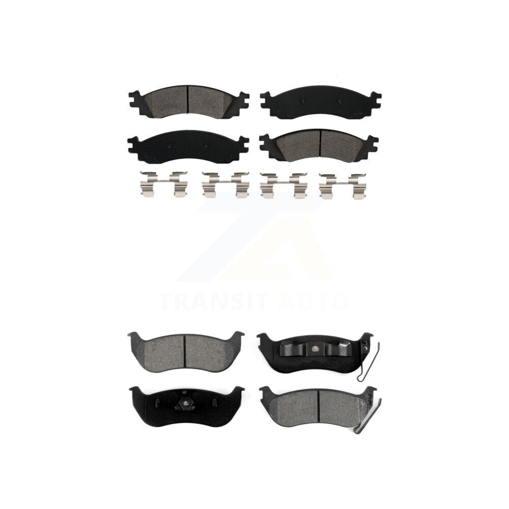 Semi-Metallic Brake Pads Front Rear Kit For Ford Explorer Sport Trac Mercury