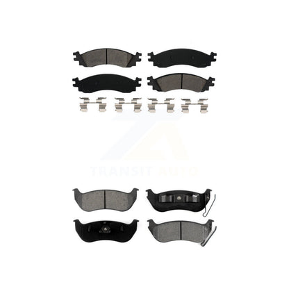 Semi-Metallic Brake Pads Front Rear Kit For Ford Explorer Sport Trac Mercury