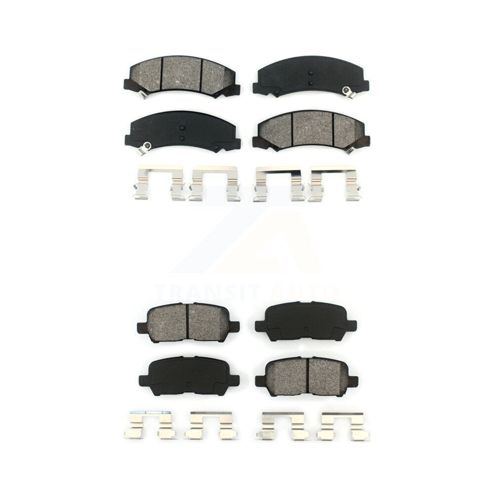 Semi-Metallic Brake Pads Front Rear Kit For Chevrolet Impala Limited