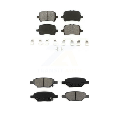 Semi-Metallic Brake Pad Front Rear Kit For Chevrolet Malibu Pontiac G6 Cobalt G5