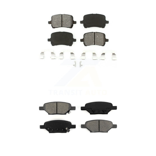 Semi-Metallic Brake Pad Front Rear Kit For Chevrolet Malibu Pontiac G6 Cobalt G5
