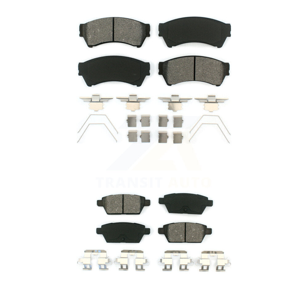 Semi-Metallic Brake Pad Front Rear Kit For Ford Fusion Mazda 6 Lincoln MKZ Milan