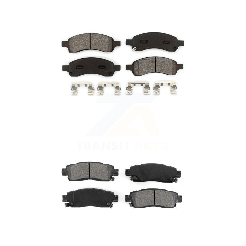 Semi-Metallic Brake Pads Front Rear Kit For Chevrolet Trailblazer GMC Envoy XL