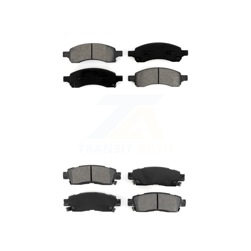 Semi-Metallic Brake Pads Front Rear Kit For GMC Acadia Buick Enclave Chevrolet