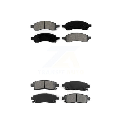 Semi-Metallic Brake Pads Front Rear Kit For GMC Acadia Buick Enclave Chevrolet