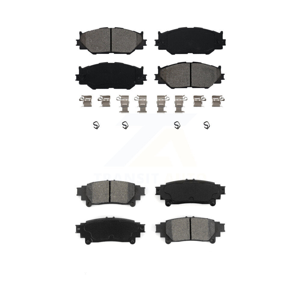 Semi-Metallic Brake Pads Front Rear Kit For 2014-2015 Lexus IS250 Base with RWD