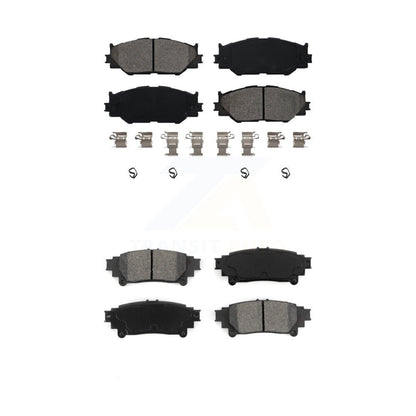 Semi-Metallic Brake Pads Front Rear Kit For 2014-2015 Lexus IS250 Base with RWD