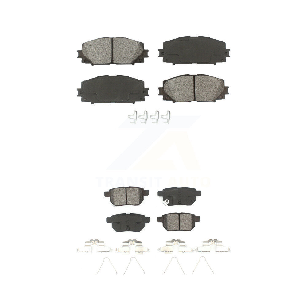 Semi-Metallic Brake Pads Front Rear Kit For Toyota Yaris
