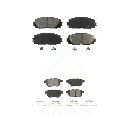 Semi-Metallic Brake Pads Front Rear Kit For Toyota Corolla Prius Prime Lexus