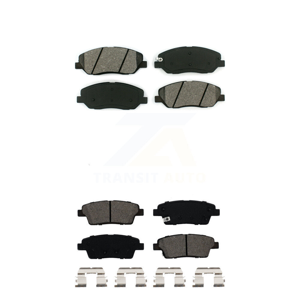 Semi-Metallic Brake Pads Front Rear Kit For Hyundai Genesis 3.8L