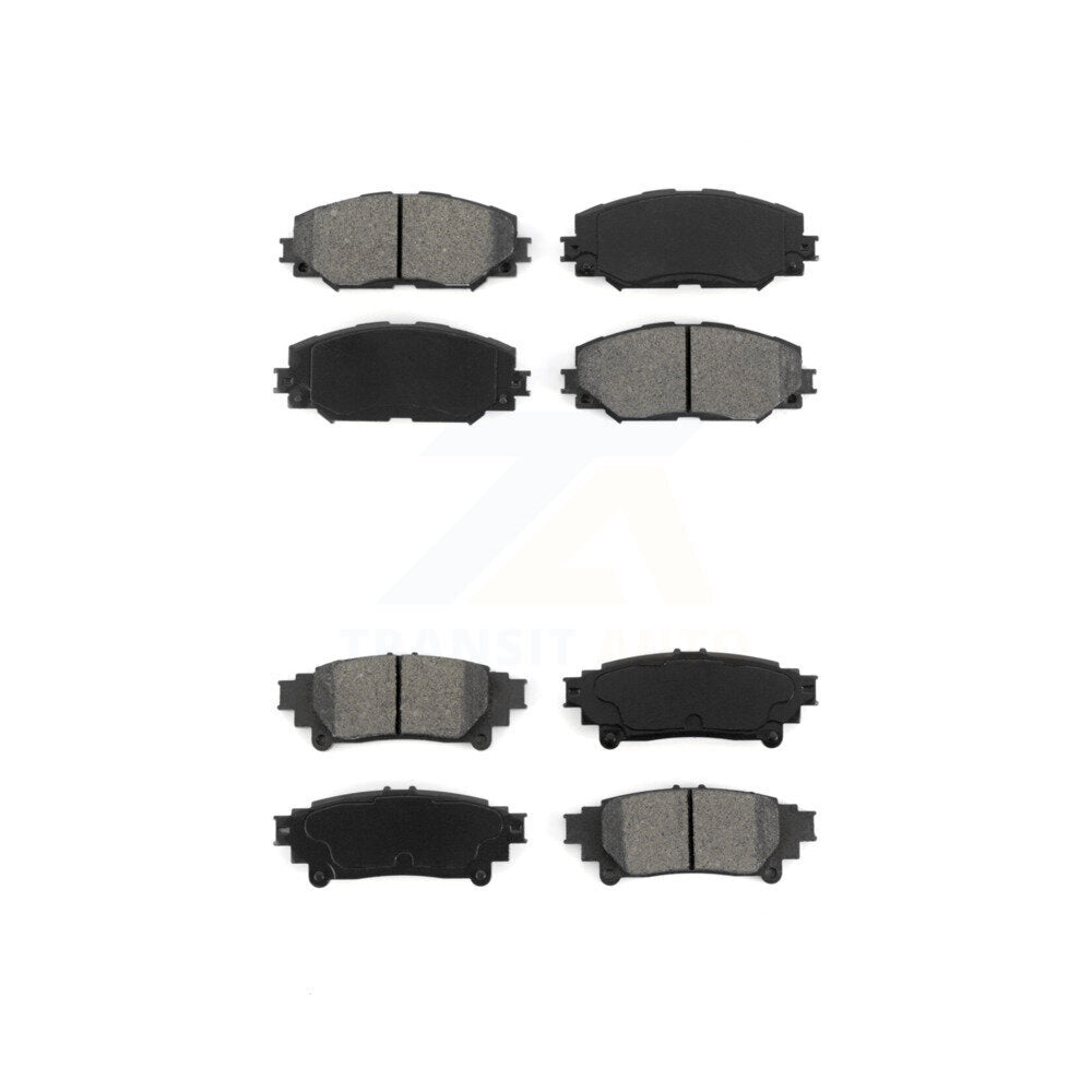 Semi-Metallic Brake Pads Front Rear Kit For 2012-2018 Toyota Prius V