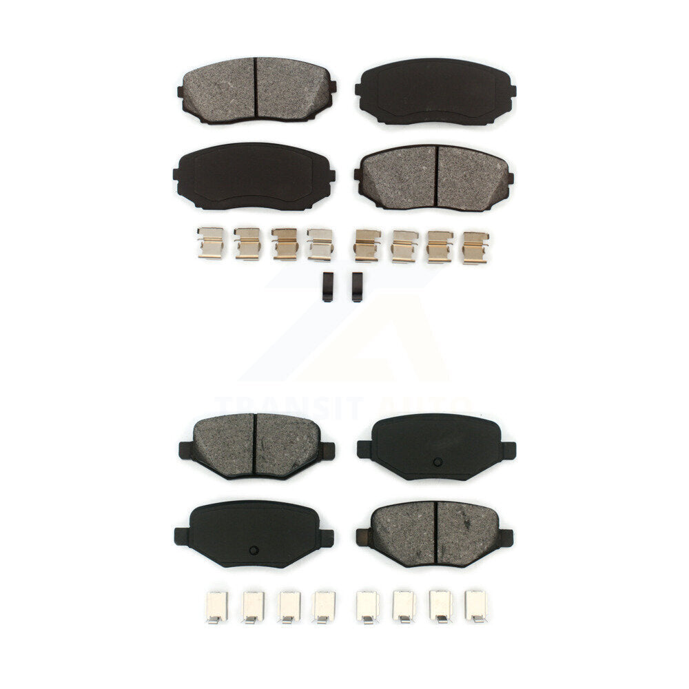 Semi-Metallic Brake Pads Front Rear Kit For Ford Edge Lincoln MKX