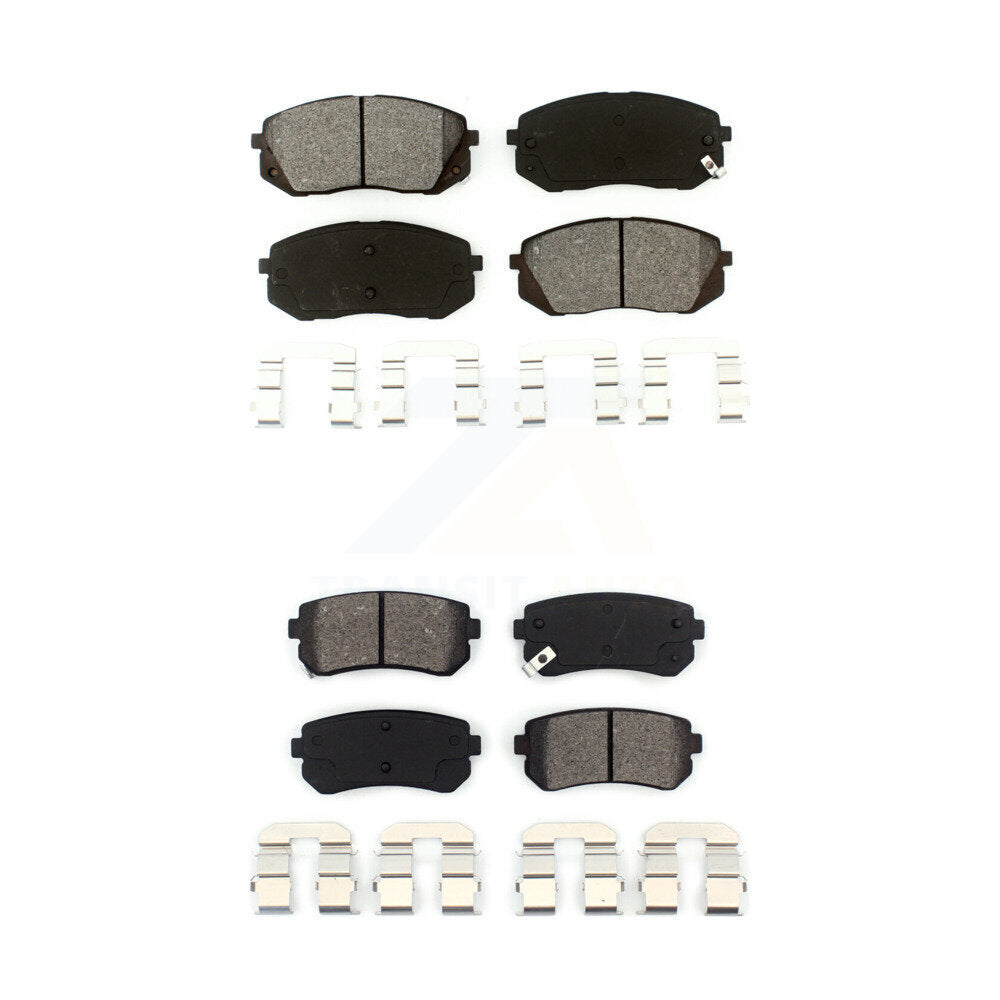 Semi-Metallic Brake Pads Front Rear Kit For Hyundai Tucson Kia Sportage Cadenza