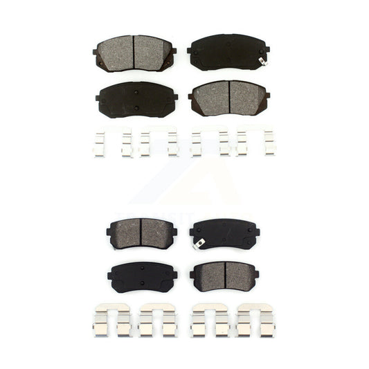 Semi-Metallic Brake Pads Front Rear Kit For Hyundai Tucson Kia Sportage Cadenza