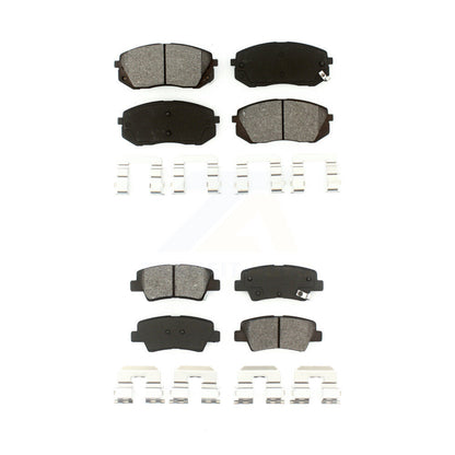 Semi-Metallic Brake Pads Front Rear Kit For Hyundai Sonata Kia Soul EV Cadenza