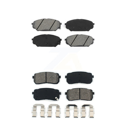 Semi-Metallic Brake Pads Front Rear Kit For 2007-2012 Hyundai Veracruz