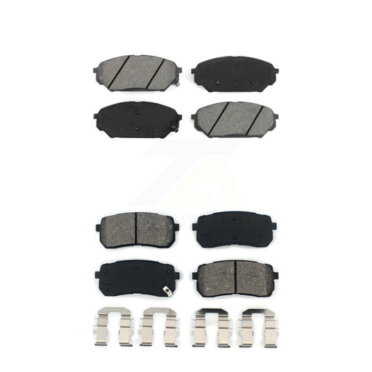 Semi-Metallic Brake Pads Front Rear Kit For 2007-2012 Hyundai Veracruz