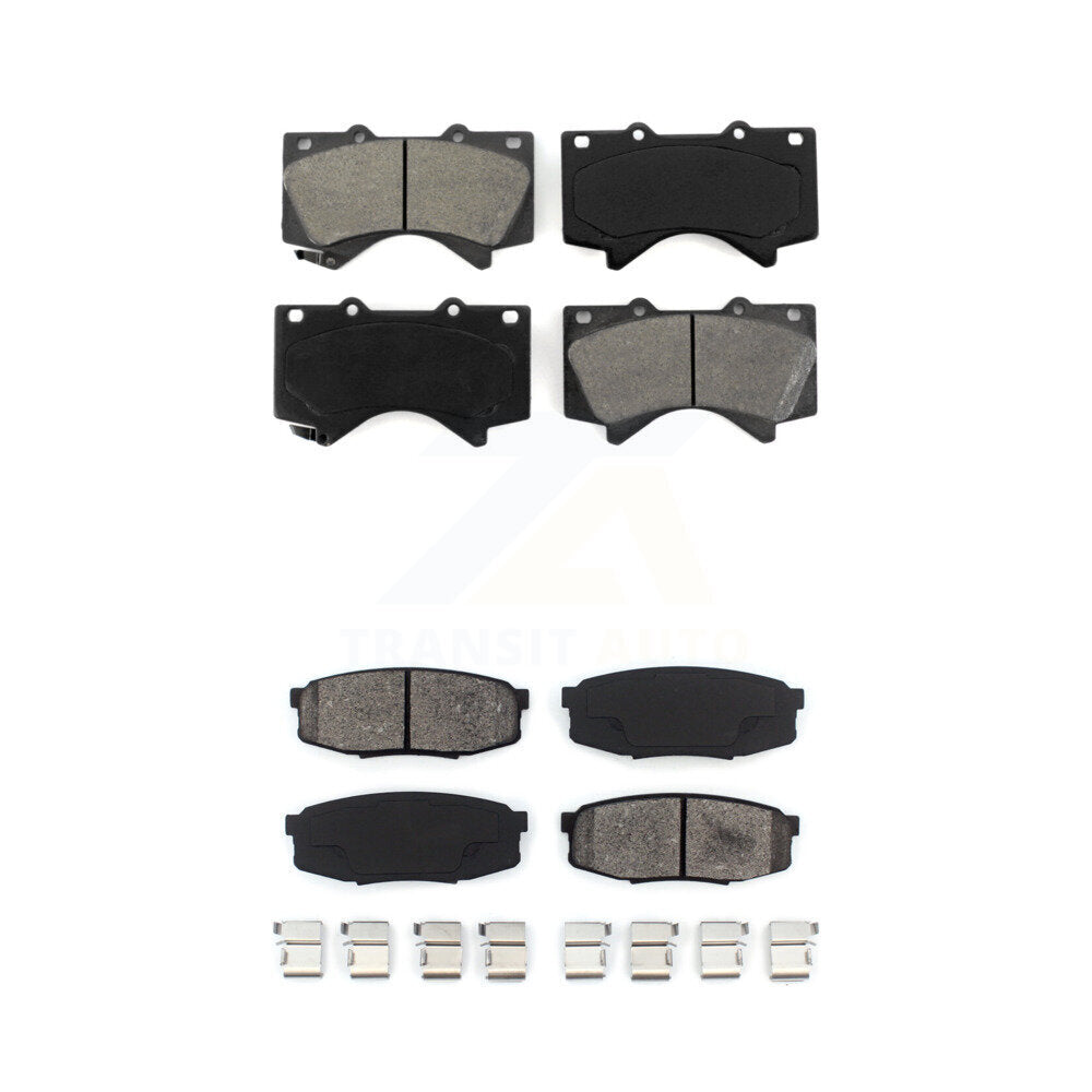 Semi-Metallic Brake Pads Front Rear Kit For Toyota Tundra Sequoia Lexus LX570