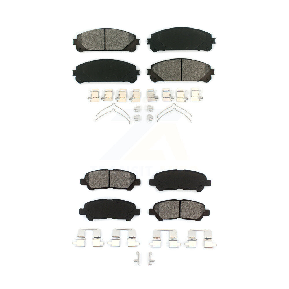 Semi-Metallic Brake Pads Front Rear Kit For Toyota Highlander