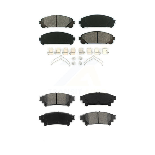 Semi-Metallic Brake Pads Front Rear Kit For Toyota Sienna Highlander Lexus RX350