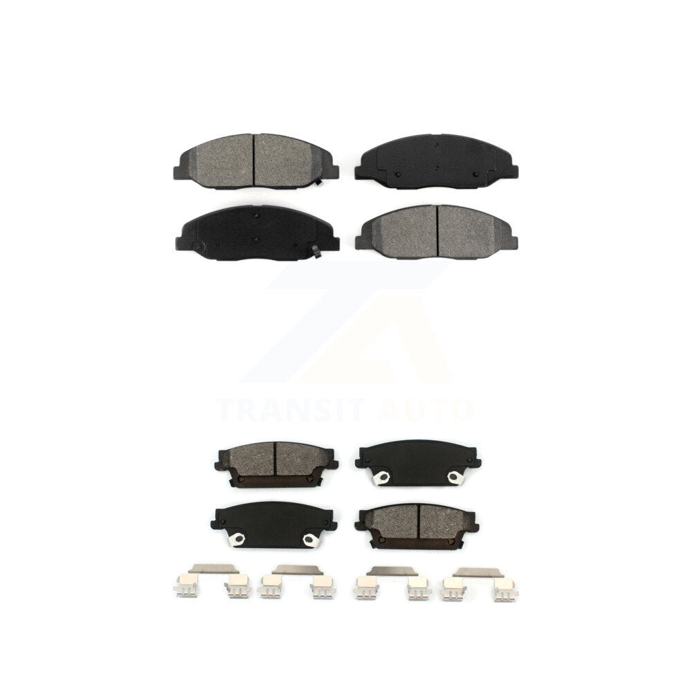 Semi-Metallic Brake Pads Front Rear Kit For Cadillac STS With Performance Brakes