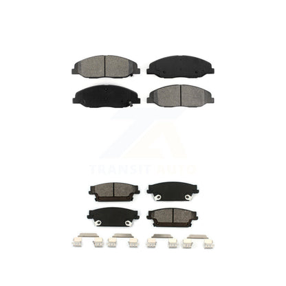 Semi-Metallic Brake Pads Front Rear Kit For Cadillac STS With Performance Brakes