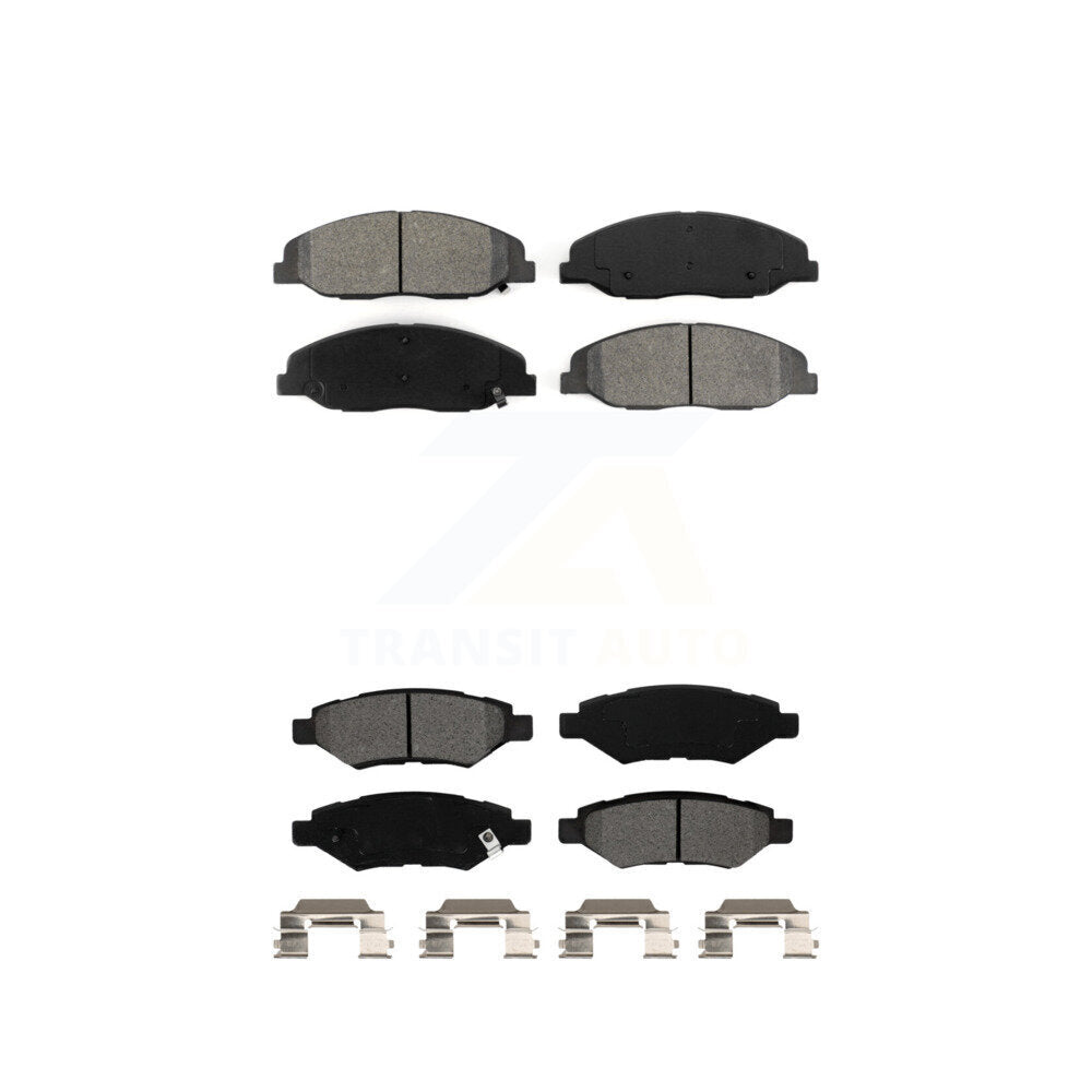 Semi-Metallic Brake Pads Front Rear Kit For Cadillac CTS