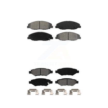Semi-Metallic Brake Pads Front Rear Kit For Cadillac CTS