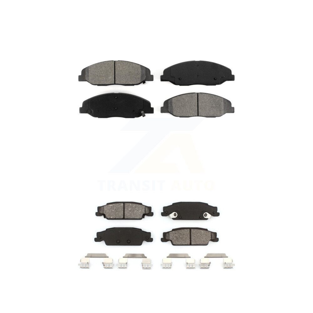 Semi-Metallic Brake Pads Front Rear Kit For 09-11 Cadillac STS With Base Brakes