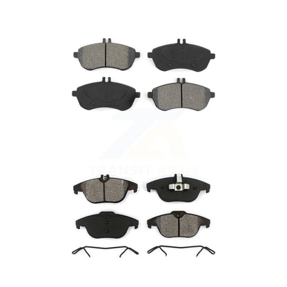 Semi-Metallic Brake Pads Front Rear Kit For Mercedes-Benz C300 C250 C230
