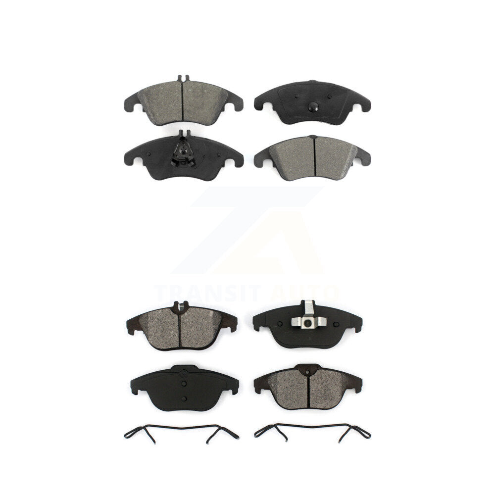 Semi-Metallic Brake Pads Front Rear Kit For Mercedes-Benz C300 E350 C350 C250