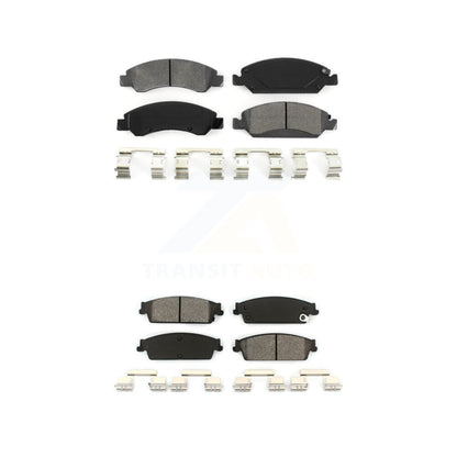 Semi-Metallic Brake Pads Front Rear Kit For Chevrolet GMC Sierra 1500 Silverado