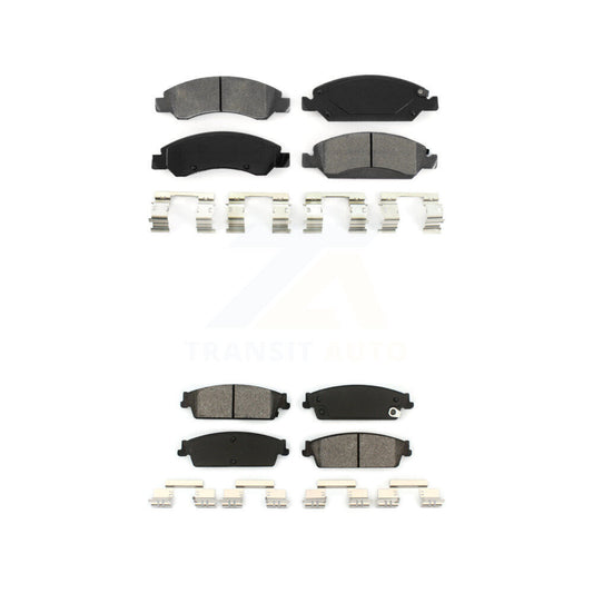 Semi-Metallic Brake Pads Front Rear Kit For Chevrolet GMC Sierra 1500 Silverado