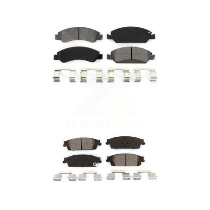 Semi-Metallic Brake Pads Front Rear Kit For GMC Chevrolet Sierra 1500 Silverado