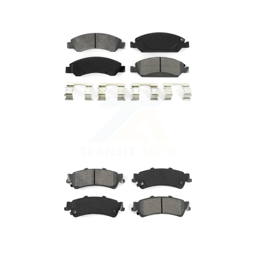 Semi-Metallic Brake Pads Front Rear Kit For Chevrolet GMC Silverado 1500 Sierra