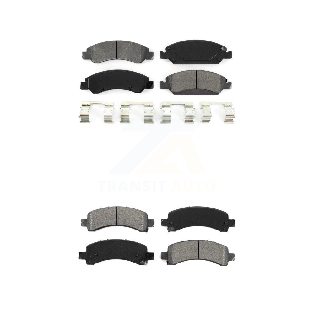 Semi-Metallic Brake Pads Front Rear Kit For Chevrolet Express 1500 GMC Savana