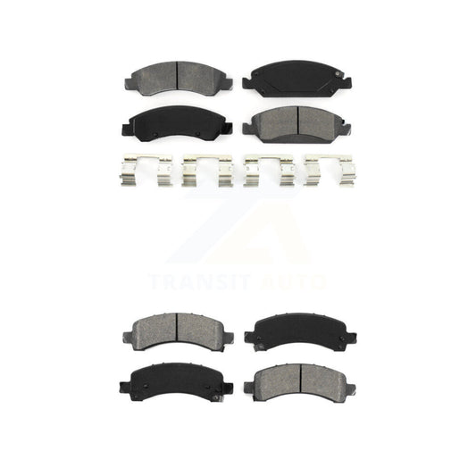 Semi-Metallic Brake Pads Front Rear Kit For Chevrolet Express 1500 GMC Savana