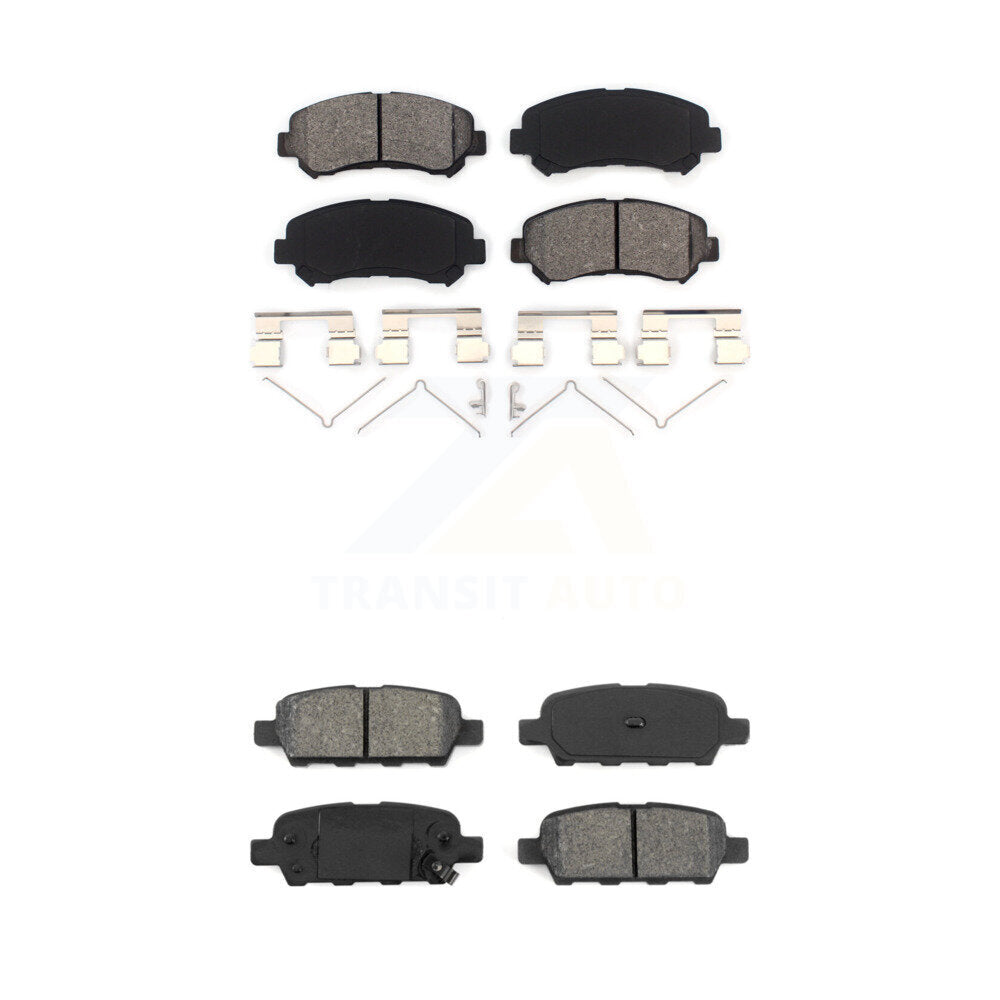 Semi-Metallic Brake Pads Front Rear Kit For Nissan Rogue Sentra Maxima Juke