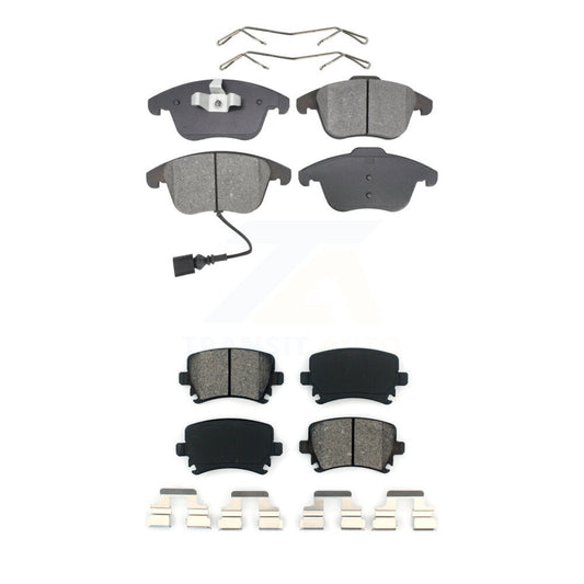 Semi-Metallic Brake Pads Front Rear Kit For Volkswagen Tiguan Audi Q3 Quattro