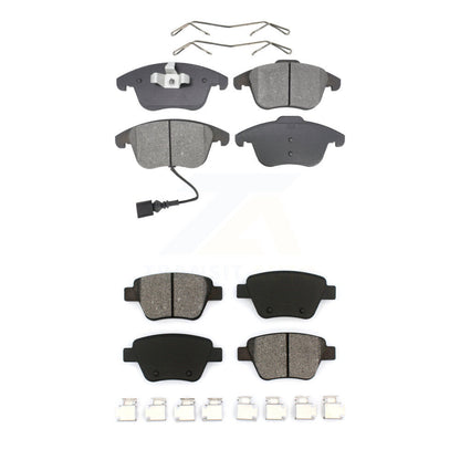 Semi-Metallic Brake Pads Front Rear Kit For 2012-2014 Volkswagen Passat