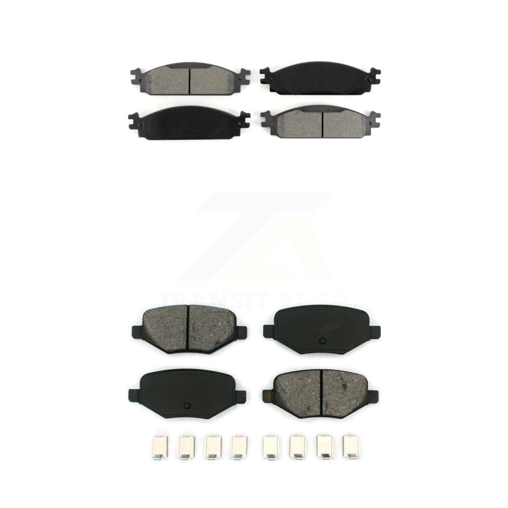 Semi-Metallic Brake Pads Front Rear Kit For 2009-2010 Lincoln MKS