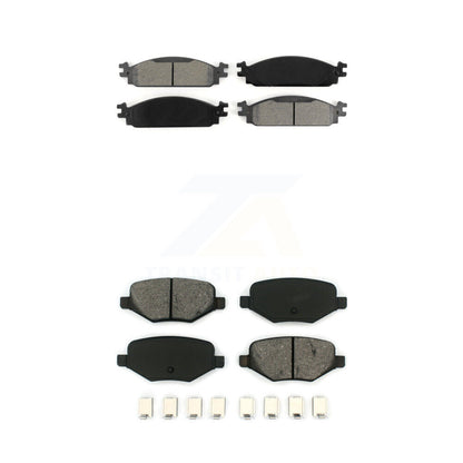 Semi-Metallic Brake Pads Front Rear Kit For 2009-2010 Lincoln MKS