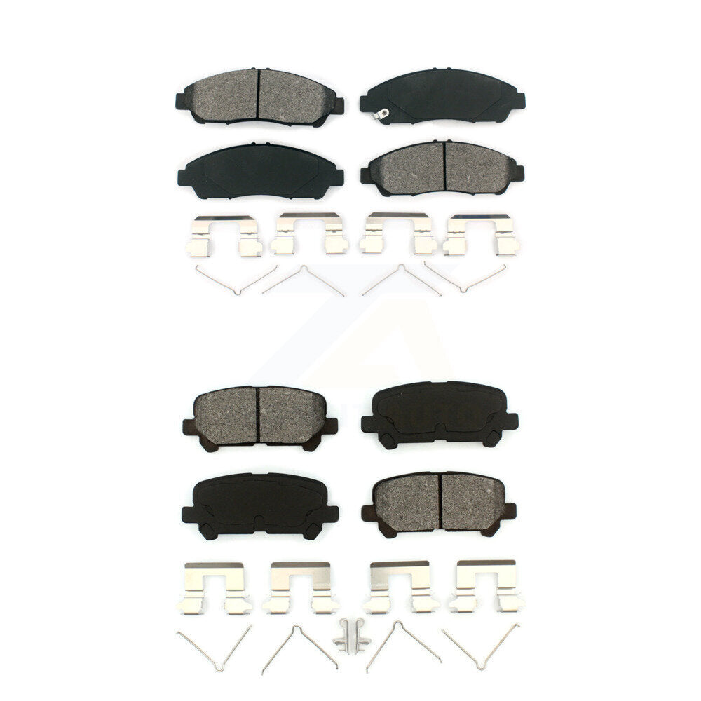 Semi-Metallic Brake Pads Front Rear Kit For Honda Pilot Acura MDX ZDX