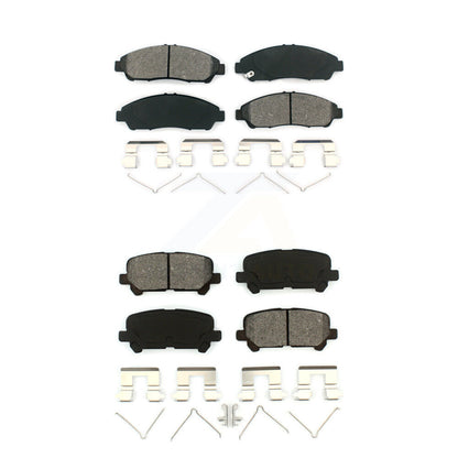Semi-Metallic Brake Pads Front Rear Kit For Honda Pilot Acura MDX ZDX