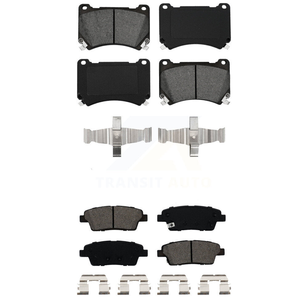 Semi-Metallic Brake Pads Front Rear Kit For Hyundai Genesis