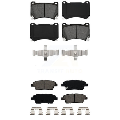 Semi-Metallic Brake Pads Front Rear Kit For Hyundai Genesis