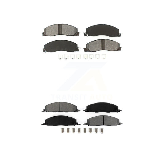 Semi-Metallic Brake Pads Front Rear Kit For Ram 3500 2500 1500 Dodge