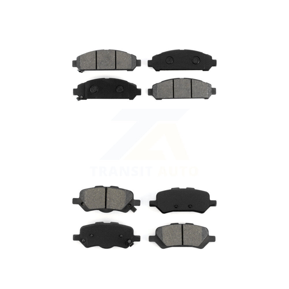 Semi-Metallic Brake Pads Front Rear Kit For 2009-2016 Toyota Venza
