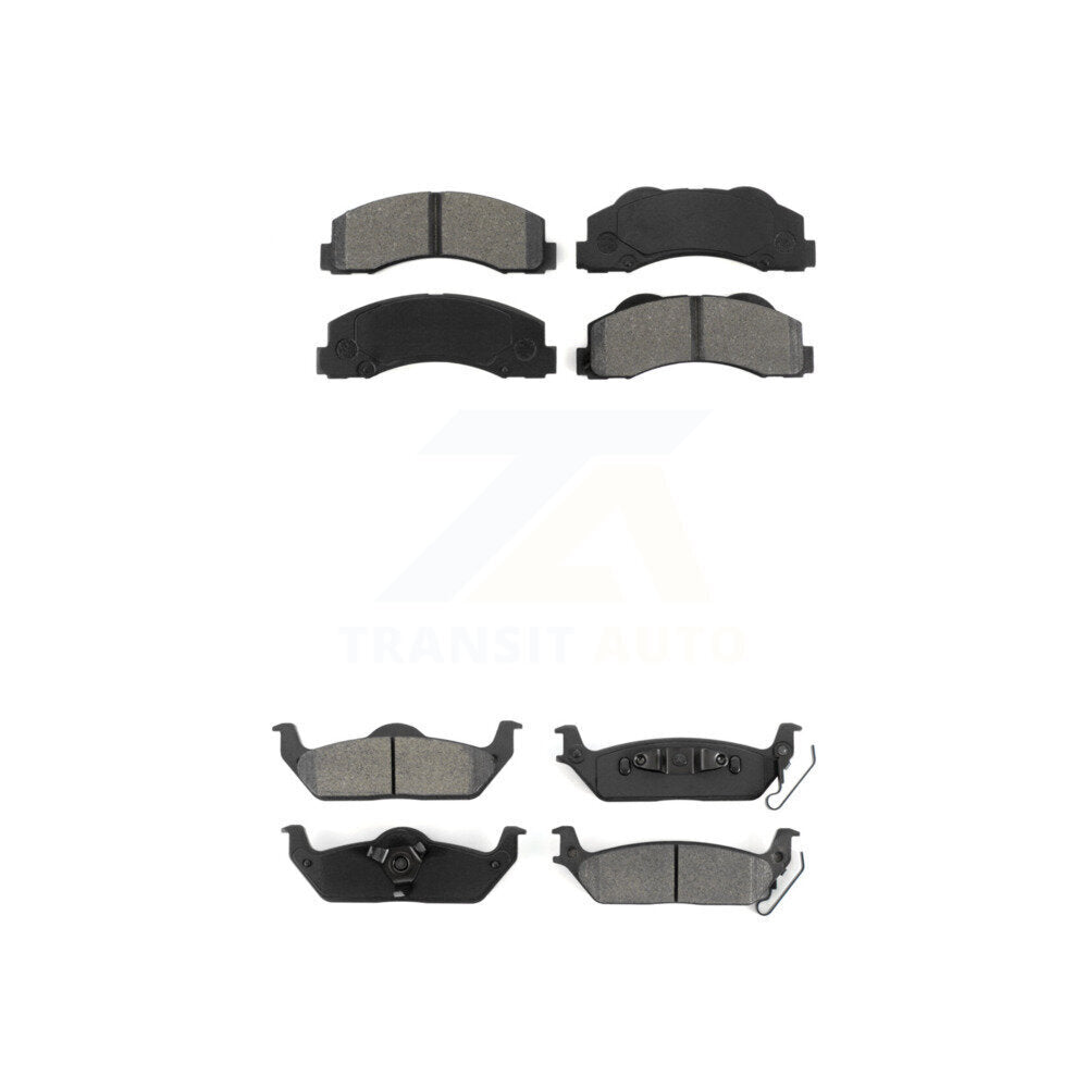 Semi-Metallic Brake Pads Front Rear Kit For 2010-2011 Ford F-150